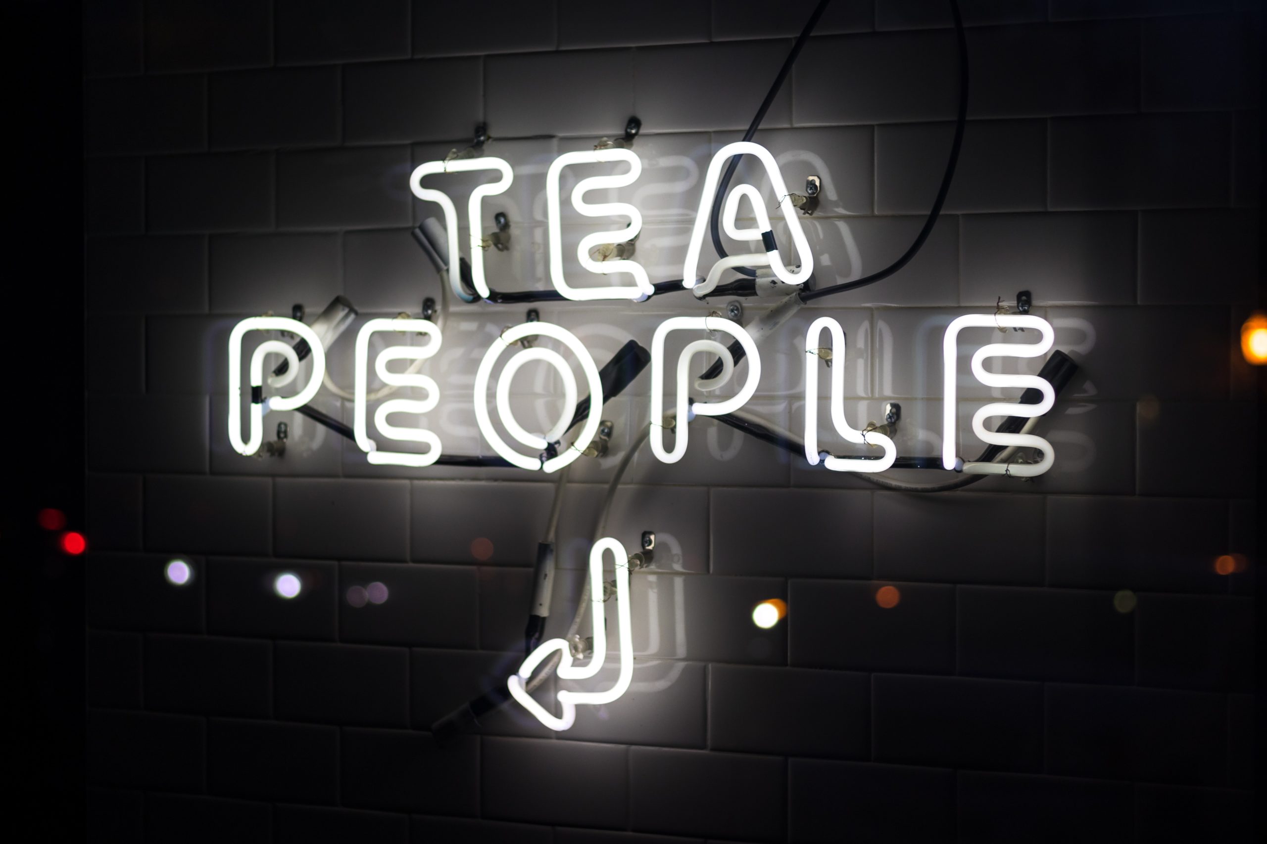 tea people neon sign