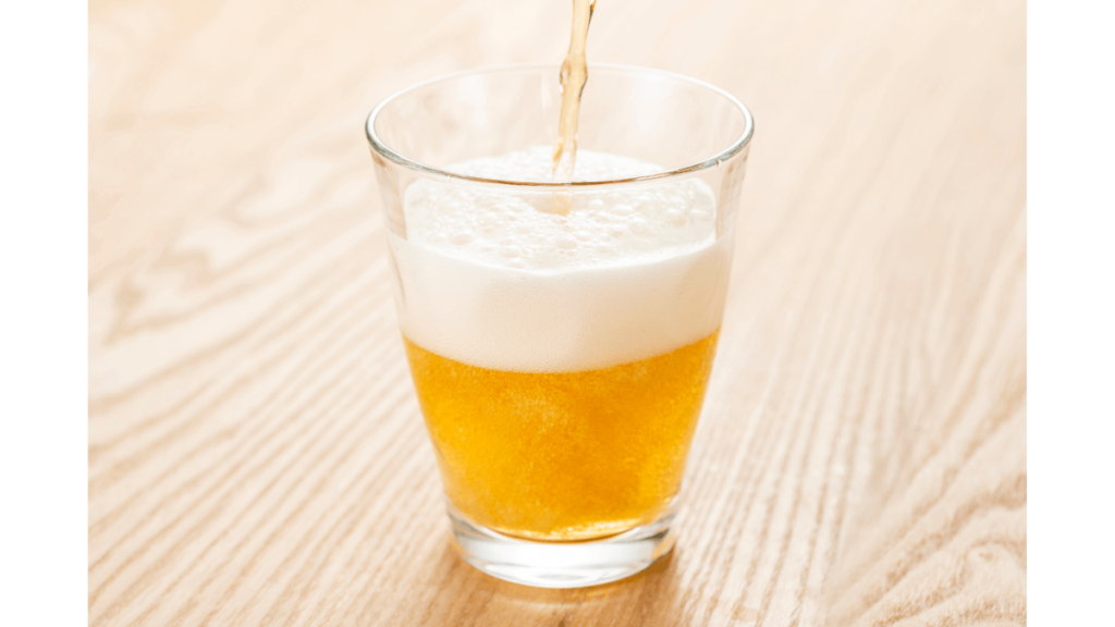 A glass of non-alcoholic beer