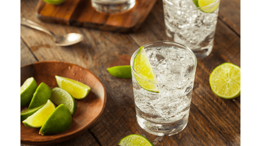 Non-Alcoholic Gin and Tonic garnished with lime