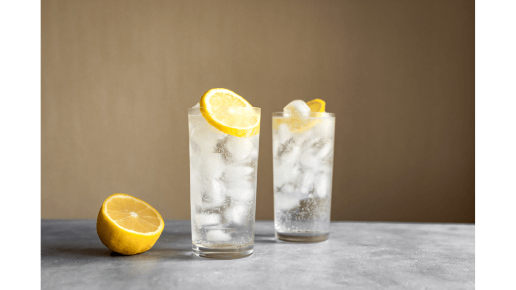 Virgin Collins garnished with lemon